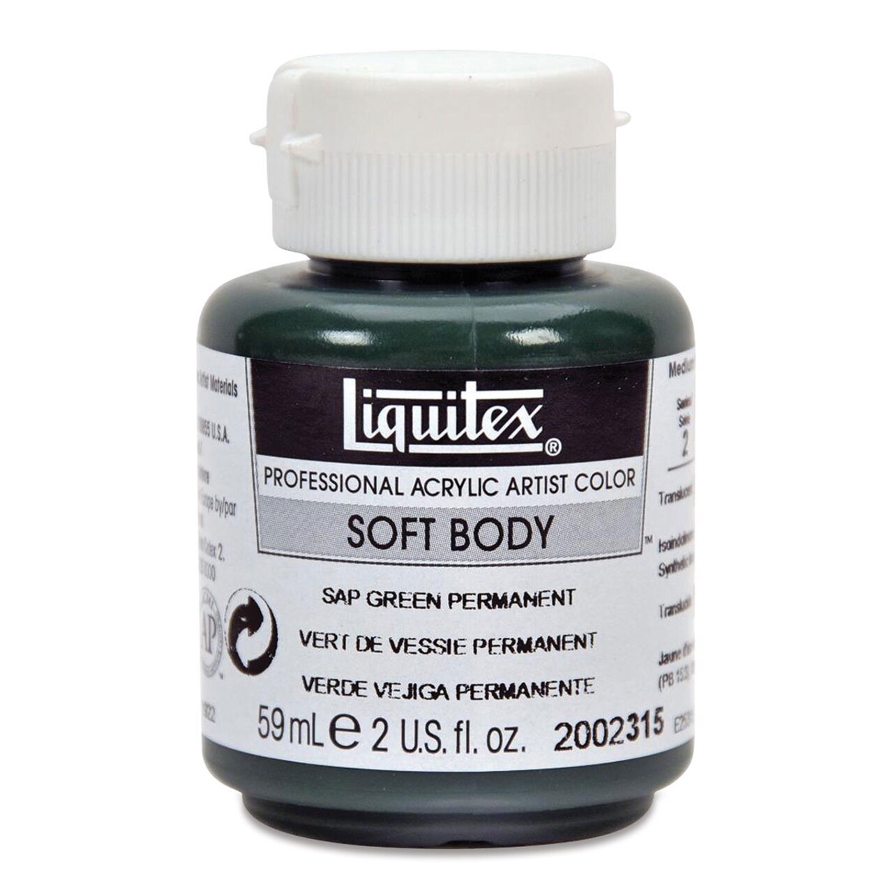 Liquitex Soft Body Artist Acrylics - Sap Green Permanent, 59 ml bottle